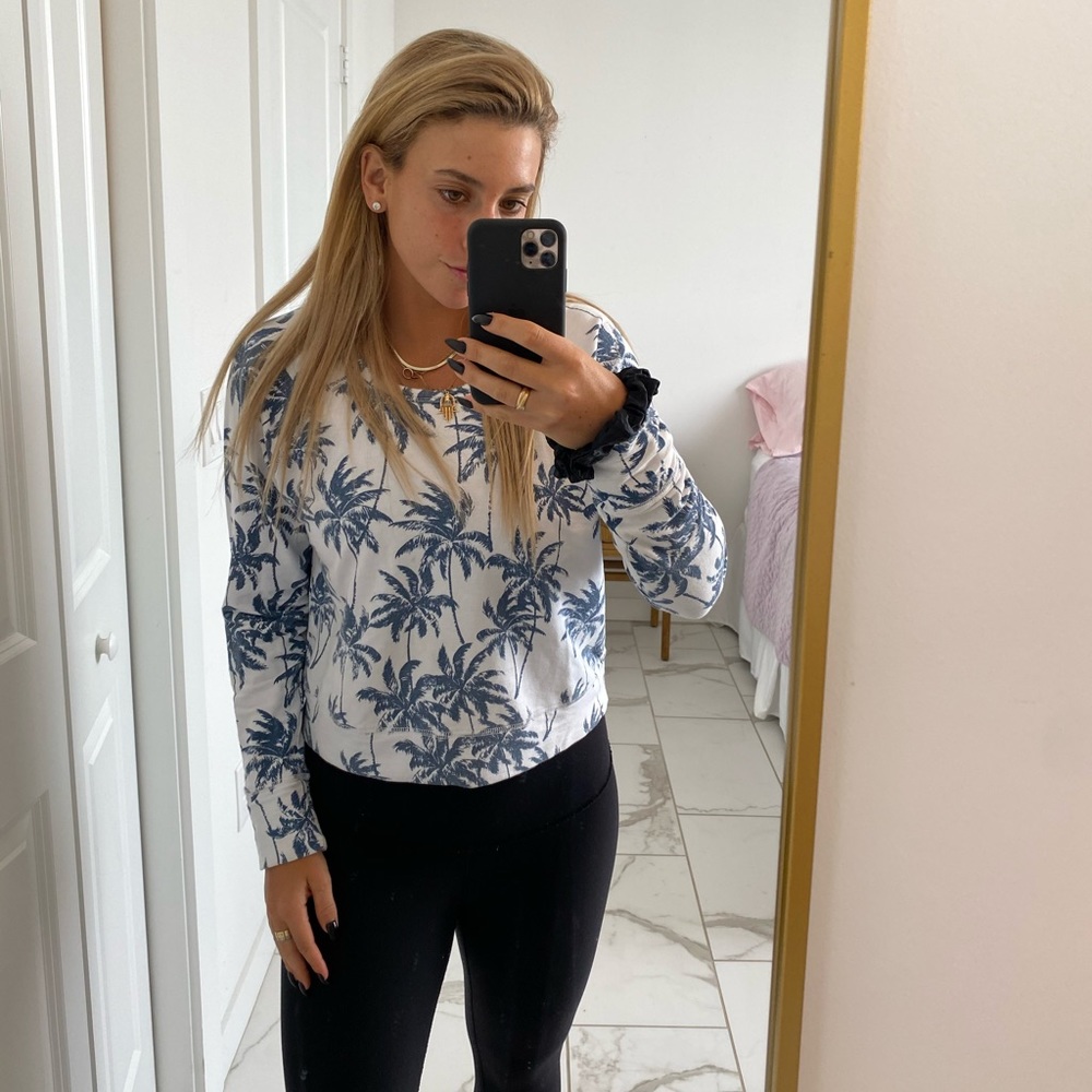Sundry palm tree crew neck